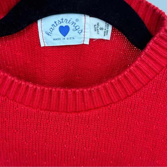 Vintage Hartstrings‎ Red Cherry Sweater Size S - Picture 4 of 7